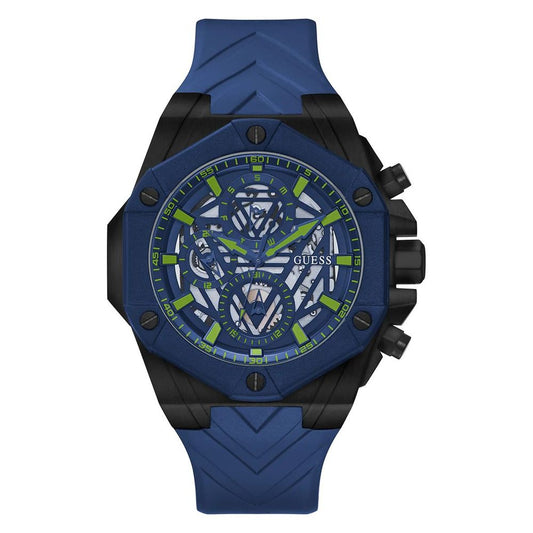 Montre Guess Dual Formula pour homme en silicone bleu