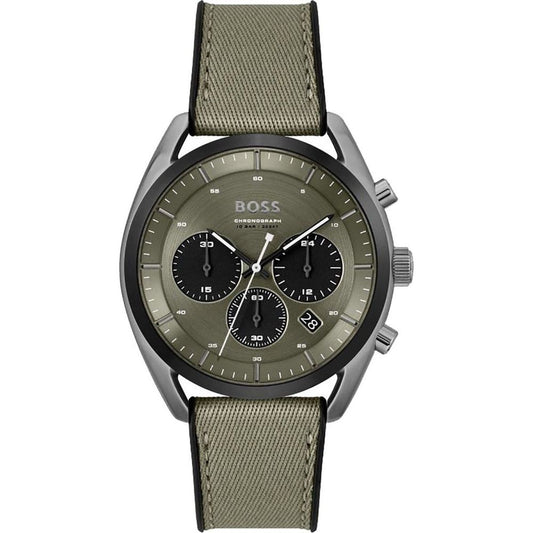 Montre chronomètre Hugo Boss BO1514092 pour homme en tissu vert