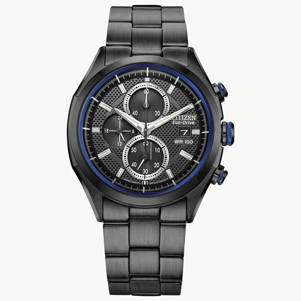 Montre de sport Citizen en acier inoxydable noir