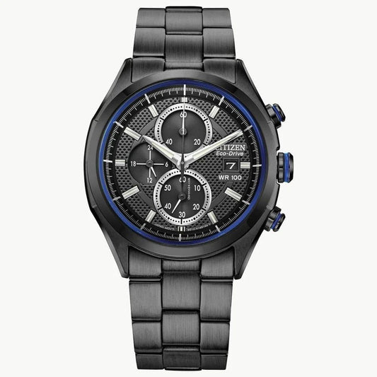 Montre de sport Citizen en acier inoxydable noir