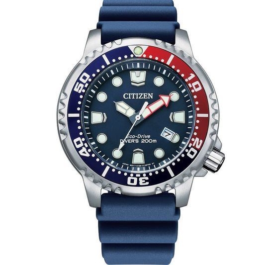 Montre de sport Citizen en caoutchouc bleu