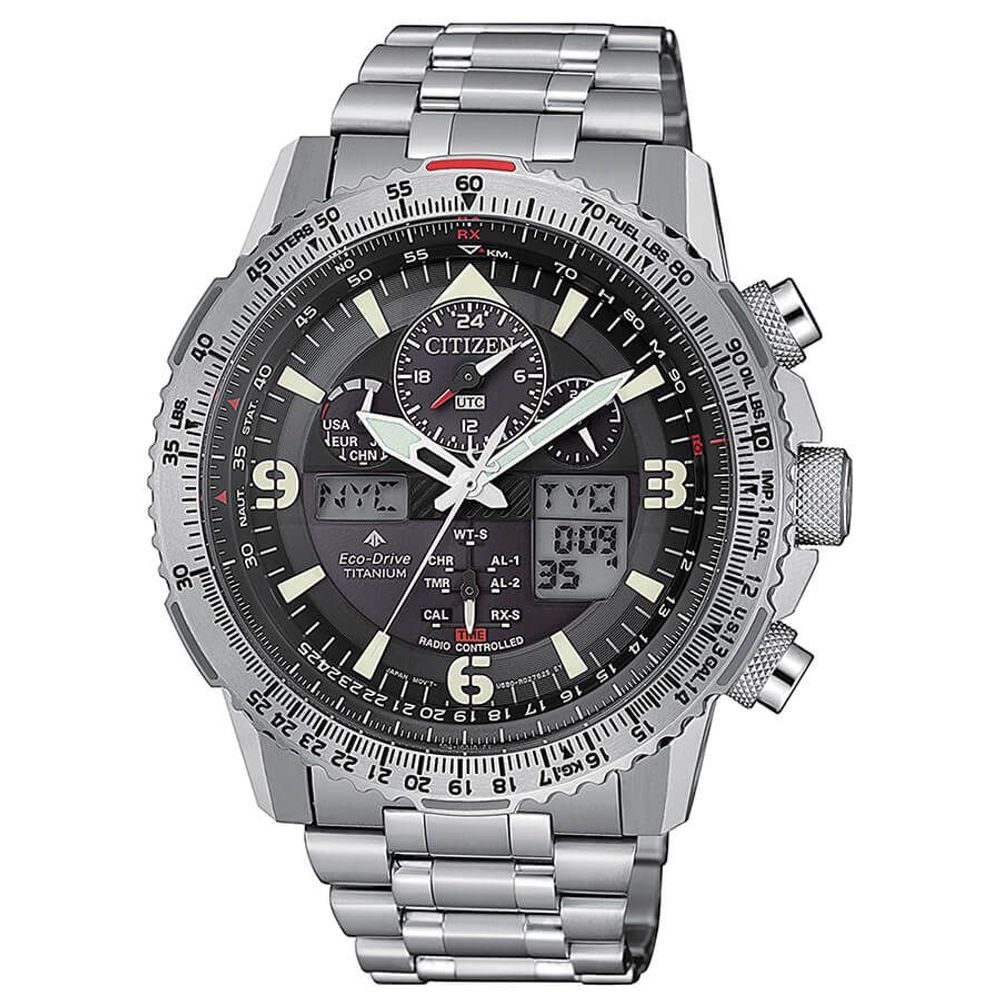 Montre homme Citizen SKYHAWK SUPER TITANIUM Gris Titane Sport 45,40 mm