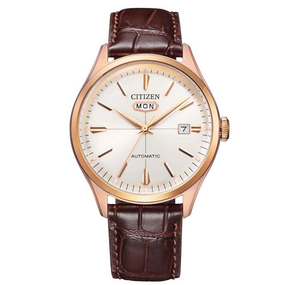 Montre homme Citizen en cuir marron habillé 40,20 mm