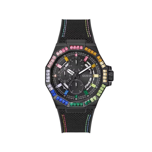 Montre habillée Guess noire en matière synthétique