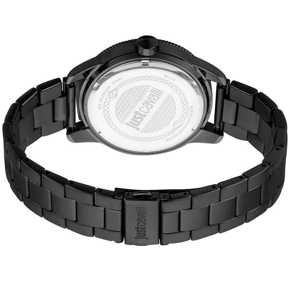 Montre habillée Just Cavalli en acier inoxydable noir