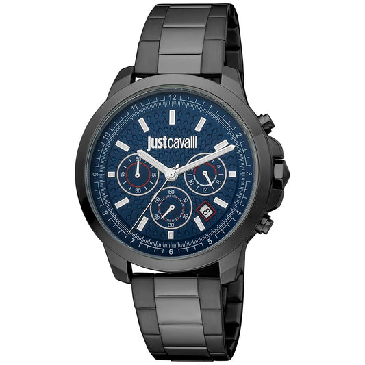 Montre Just Cavalli à bracelet en acier inoxydable noir