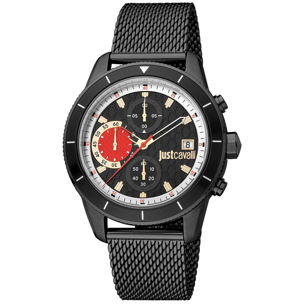 Montre de sport Just Cavalli en acier inoxydable noir