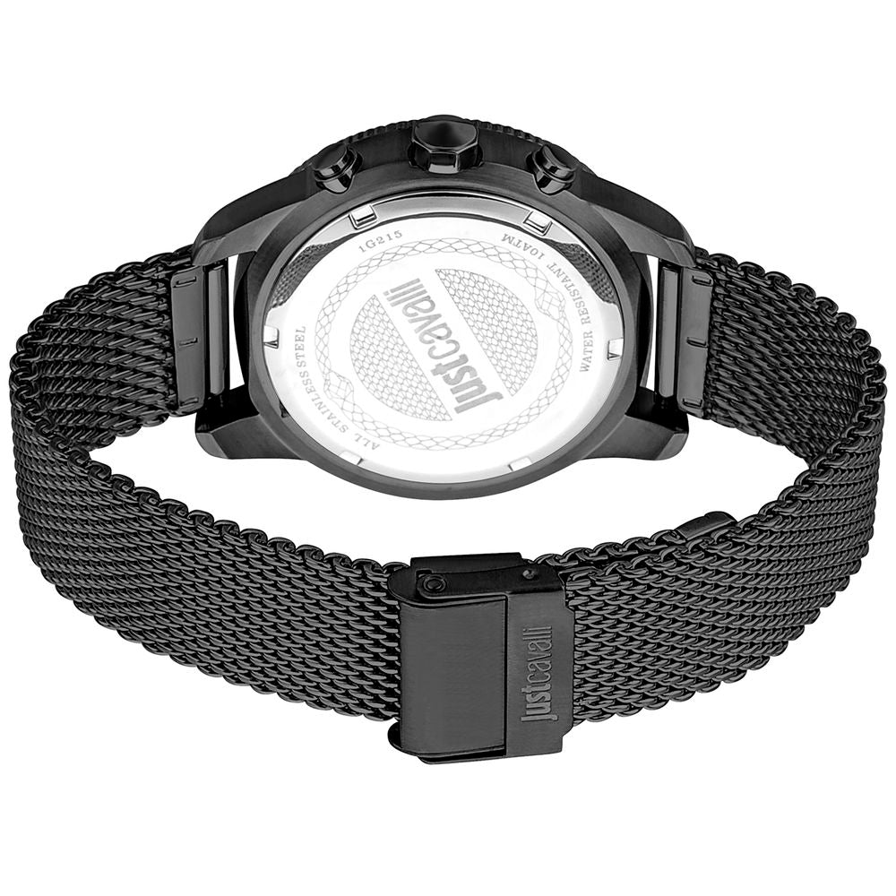 Montre de sport Just Cavalli en acier inoxydable noir