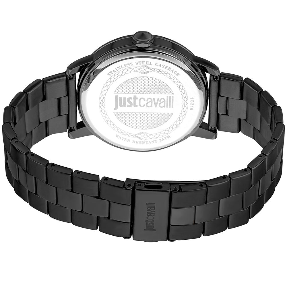 Montre habillée Just Cavalli en acier inoxydable noir