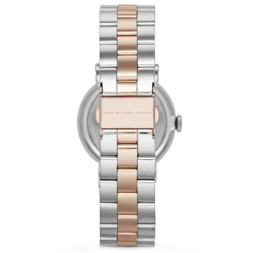 Montre femme Marc Jacobs en acier inoxydable gris et or rose, 36 mm