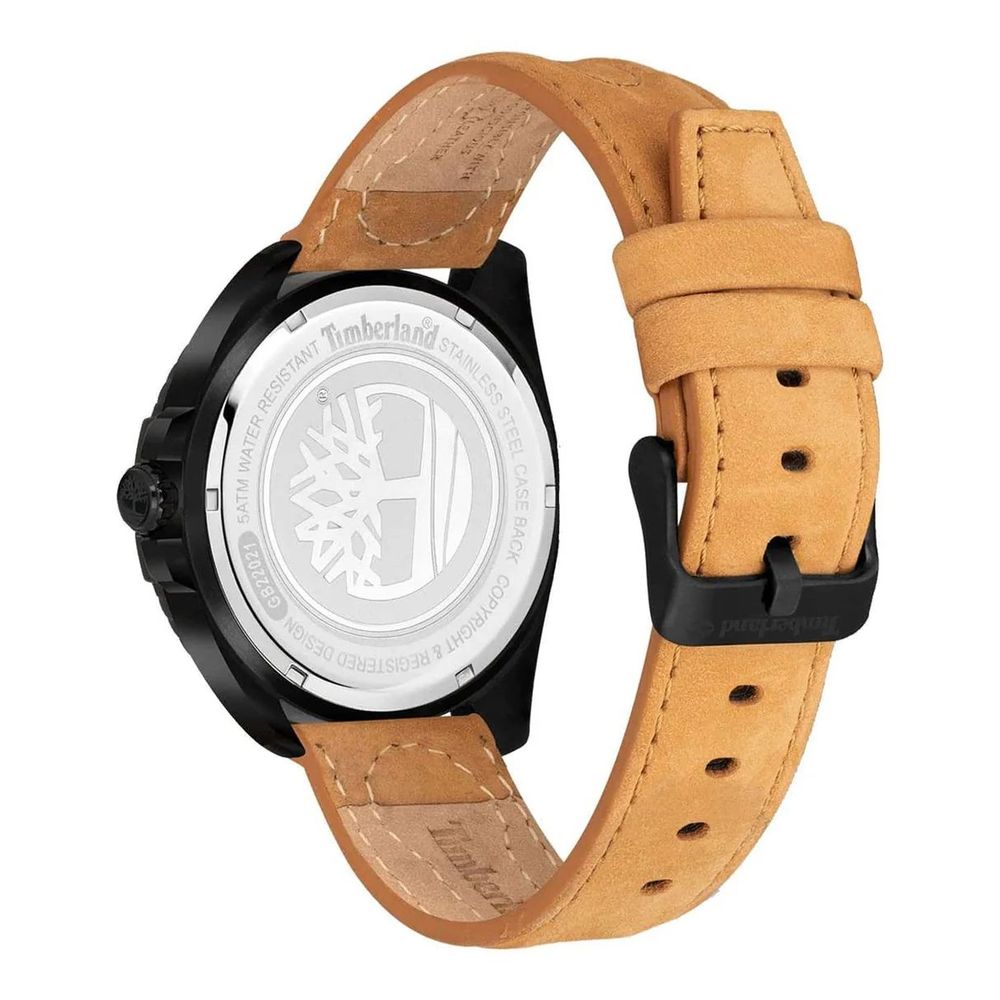 Montre habillée en cuir marron Timberland