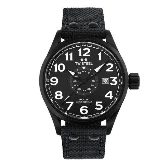Montre de sport TW en acier et tissu noir