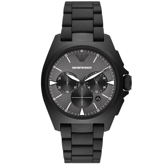 Armani Black Stainless Steel Watch - Clobber Time Watches